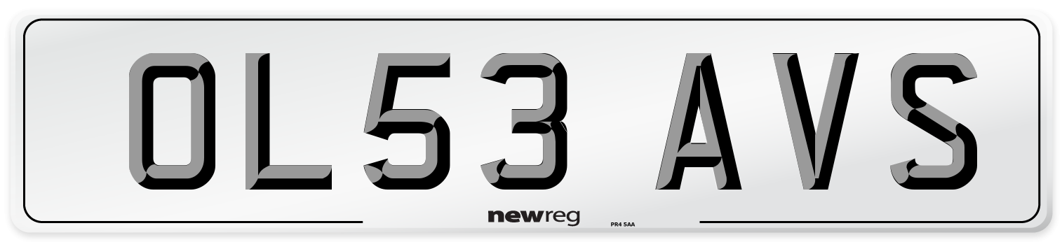 OL53 AVS Number Plate from New Reg